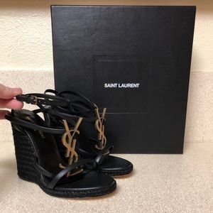 Saint Laurent Cassandra Wedge Sandal 36.5 / 6.5